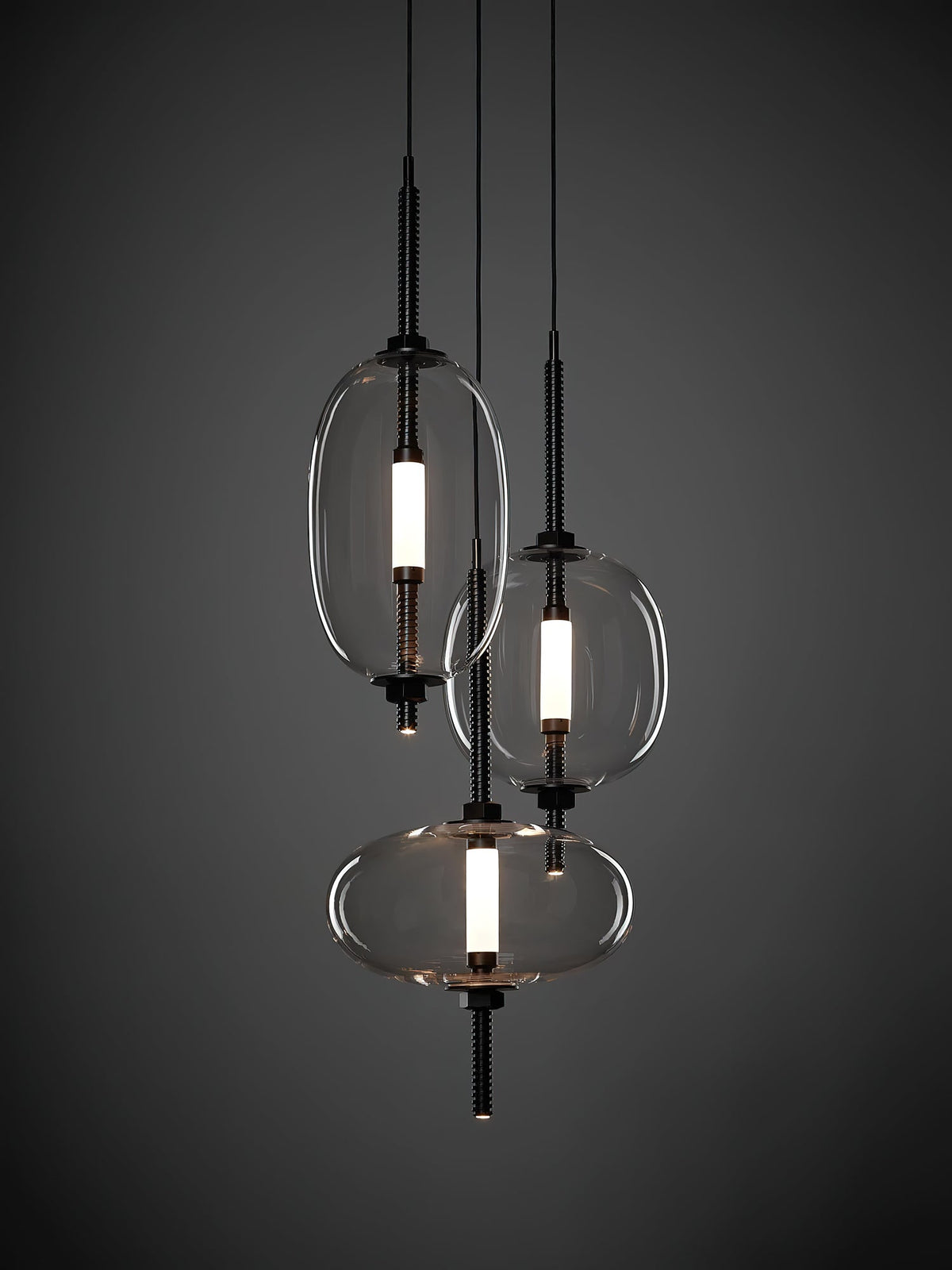 Under Pressure Art Glass Pendant Light with Integrated LED