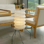 Kaze Origami Floor Lamp – Handcrafted Washi Paper & Iron Sculptural Light