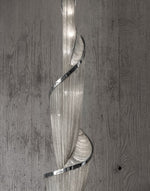 Twilight Spiral Chain Chandelier – Chrome Modern Pendant Light
