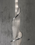 Twilight Spiral Chain Chandelier – Chrome Modern Pendant Light