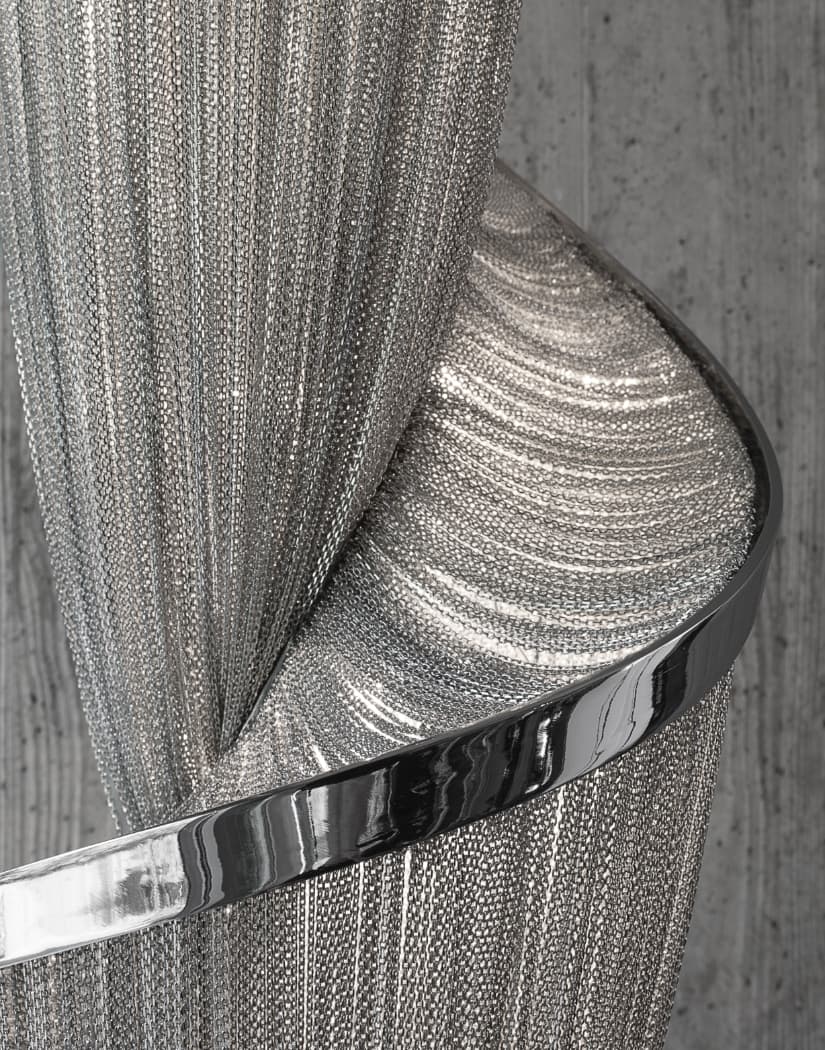 Twilight Spiral Chain Chandelier – Chrome Modern Pendant Light