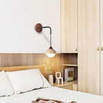 Tavon Cantilever Wall Sconce in Walnut and Travertine