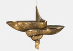 Spiral Chain Chandelier in Gold or Chrome for Modern Interiors