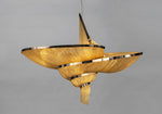 Spiral Chain Chandelier in Gold or Chrome for Modern Interiors
