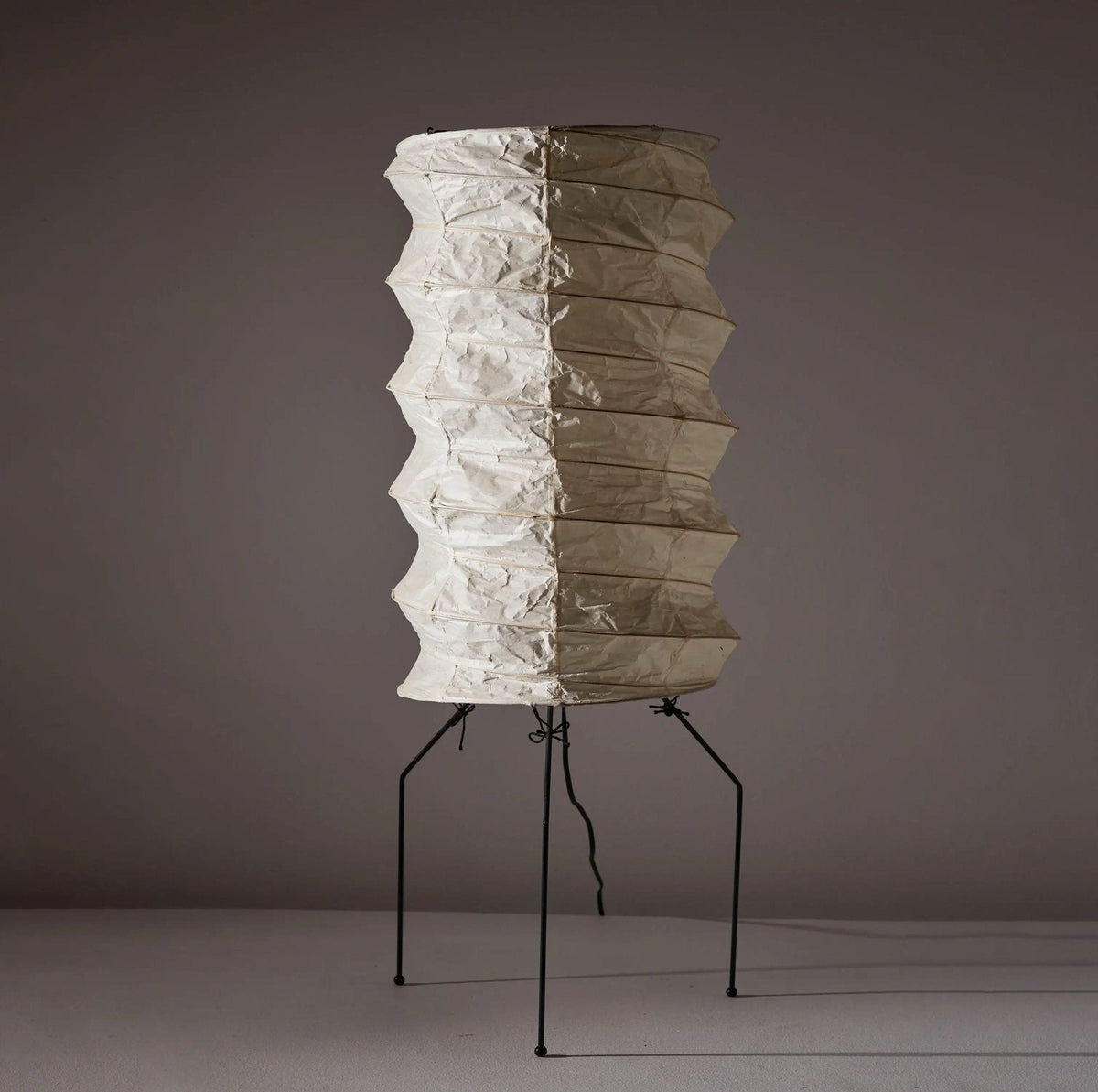 Kaze Origami Floor Lamp – Handcrafted Washi Paper & Iron Sculptural Light