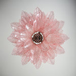 Pink Glass Leaf Chandelier – Handcrafted Designer Lighting for Elegant Interiors
