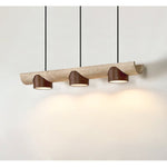 Thalen Linear Travertine Pendant Light, Three-Light Modern Kitchen Island Lamp