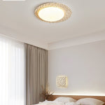 Organic Travertine Ceiling Light with Textured Stone Finish