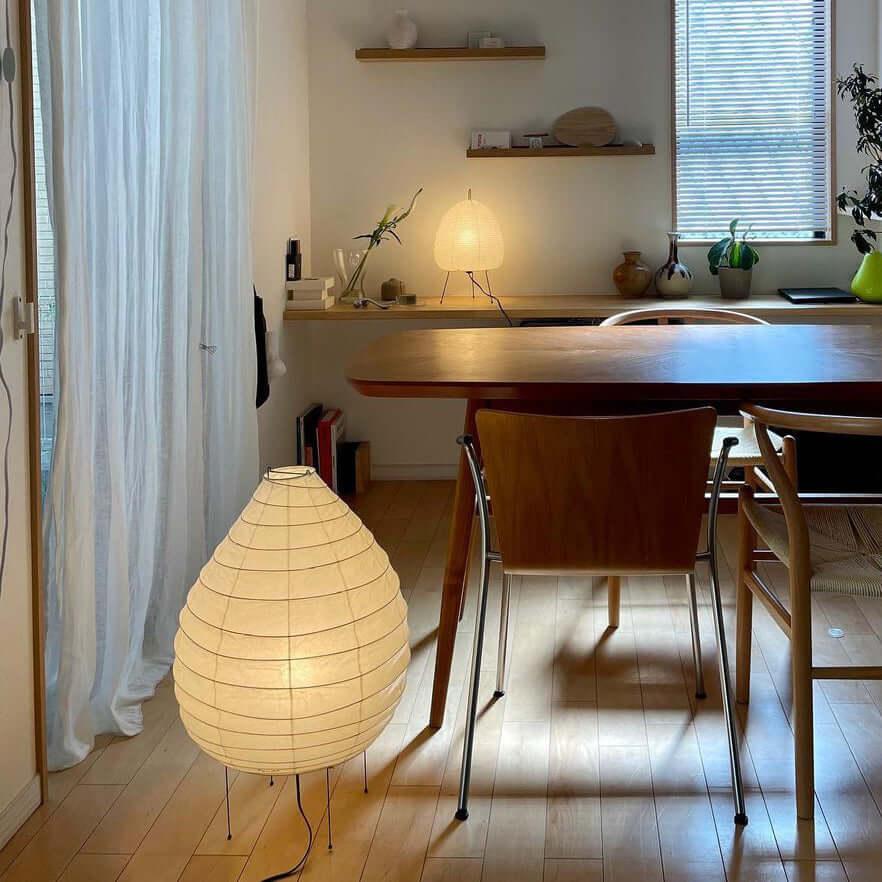 Washi Paper Floor Lamp – Handcrafted Rice Paper Lantern for Modern Interiors