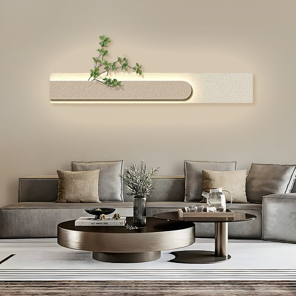 Rectangular Three Dimensional Sandstone Usb Remote Led Wall Lamp Painting