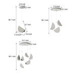 1 3 6 Light Minimalist Line White Glider Pendant Light