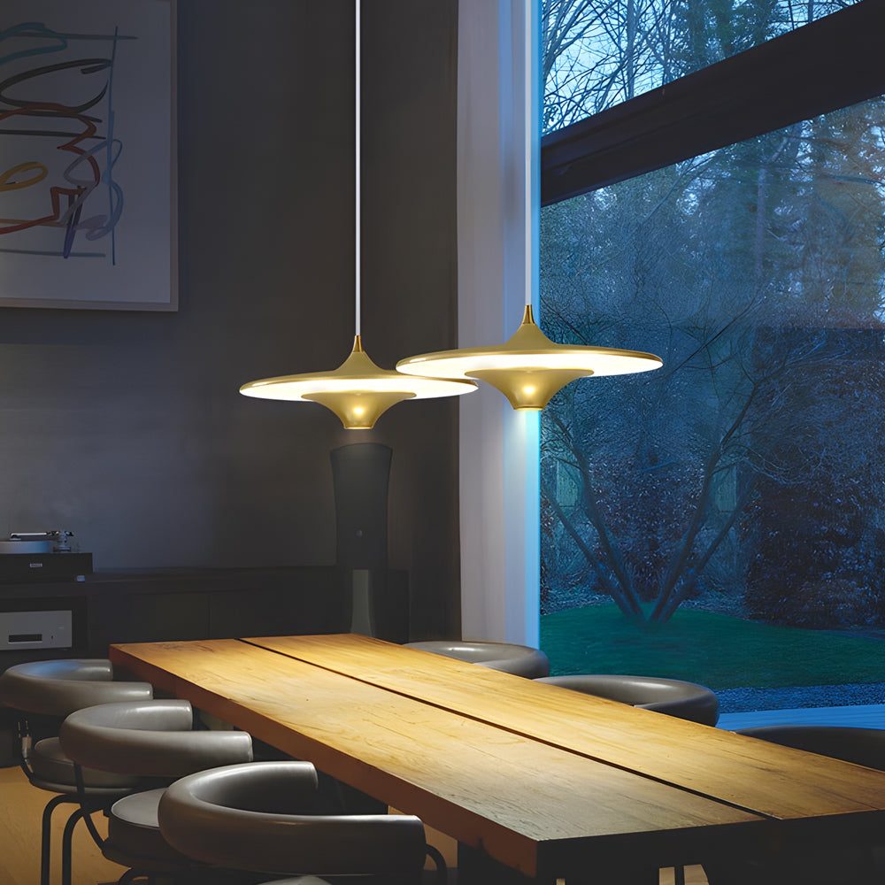 13 8 1 Light Round Ufo Pendant Lights Led Metal Hanging Lighting Small Spaceship Pendant Lamp For Bar