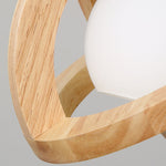 Simple Wood Japanese Pendant Light Li002661