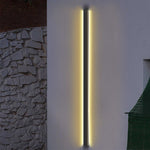 Linear LED Outdoor Wall Light in Matte Black, Waterproof Architectural Exterior Fixture