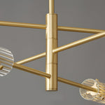Industrial Sputnik Chandelier Copper Linear Pendant Lights 6 8 Light