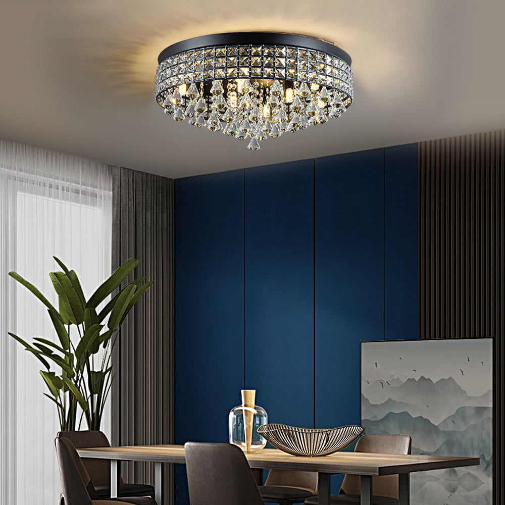 19 Round Crystal Pendants Led Ceiling Lights Fixture Ceiling Lamp