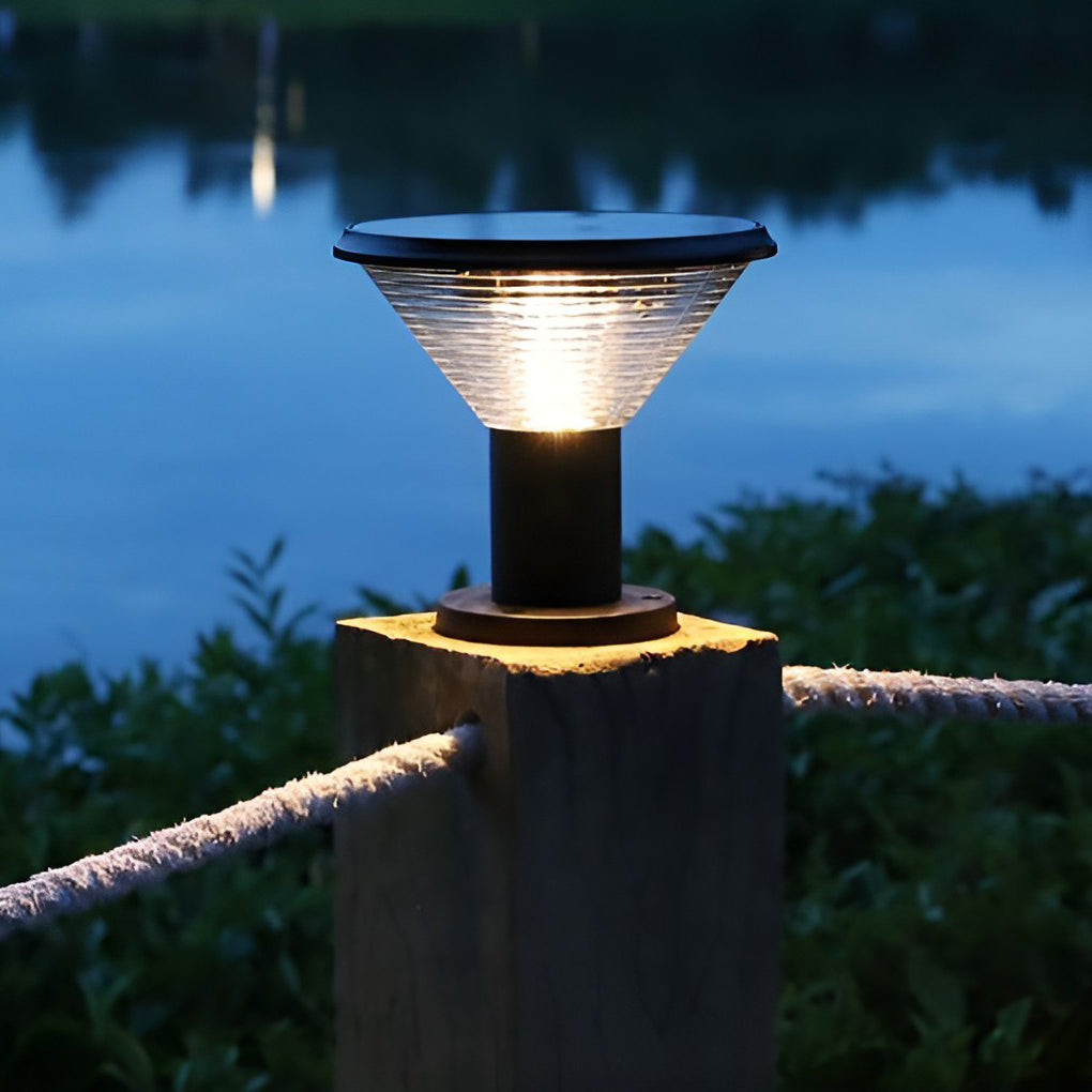 Circular Waterproof Solar Fence Post Lights