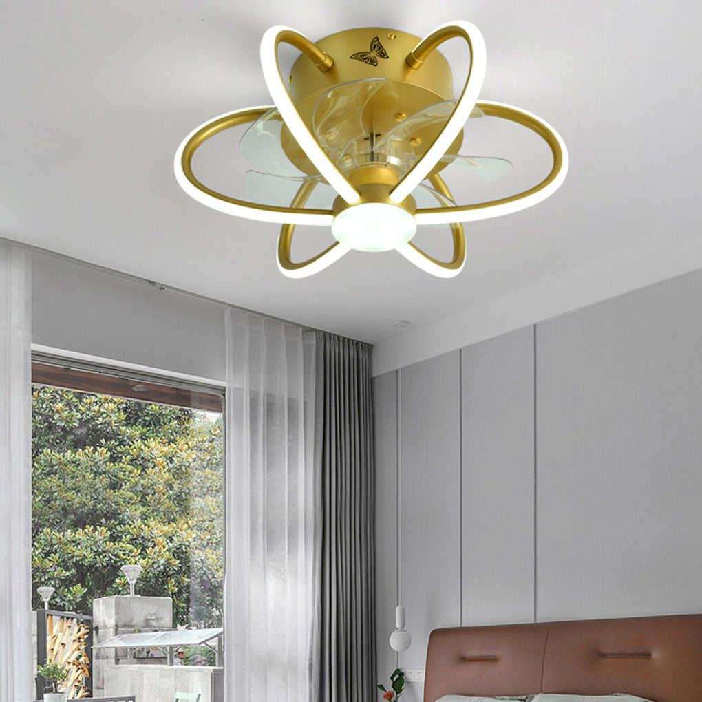 Flower Bladeless Ceiling Fans With Remote Ha082877