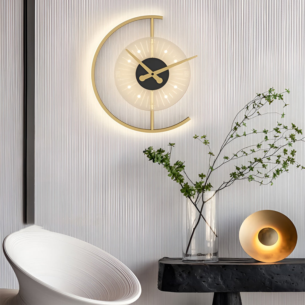 Creative Mute Clock Shaped Wall Lamp Li001948