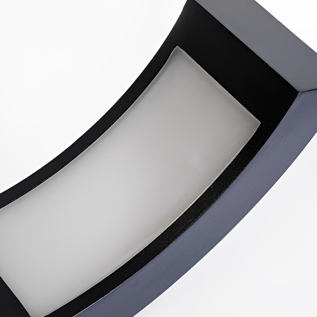 Curved LED Path Light in Black for Modern Landscape Illumination