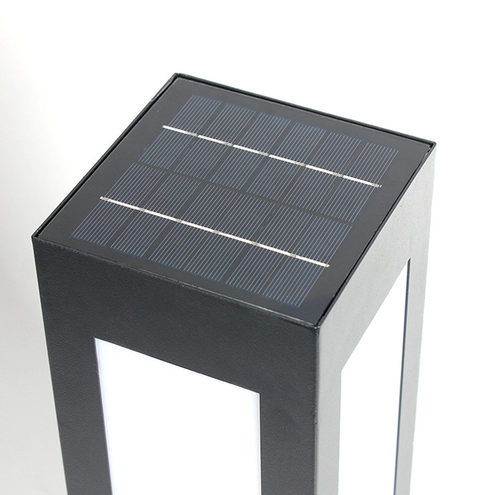 Modern Black Solar Bollard Lights for Pathways & Courtyards
