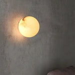 Alabaster Globe Wall Light