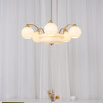 Opaline Art Deco Chandelier 3