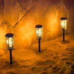 Hexagonal Solar LED Lawn Lights with Motion Sensor, Set of 2