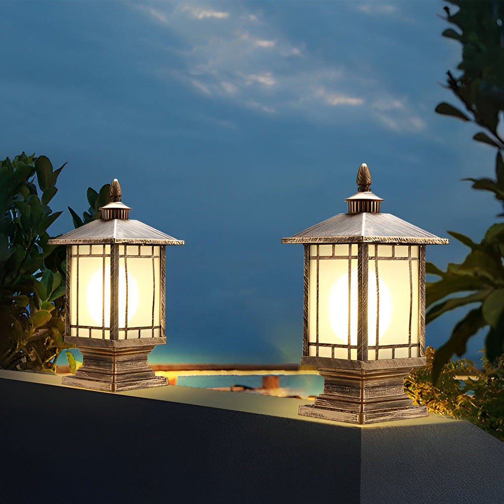 Retro Outdoor Fence Post Lights Ha076240