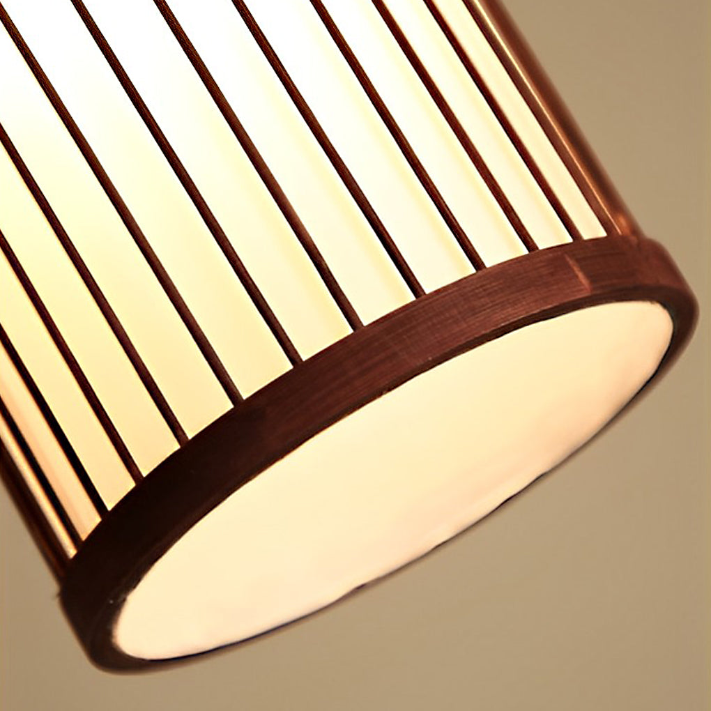 Artisan Bamboo LED Pendant Light – Handwoven Minimalist Hanging Lamp for Modern Interiors