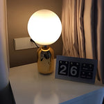Modern Big Glass Global Ball Led Accent Table Lamp