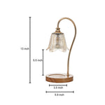 Floral Glass Desk Lamp Cup Holder