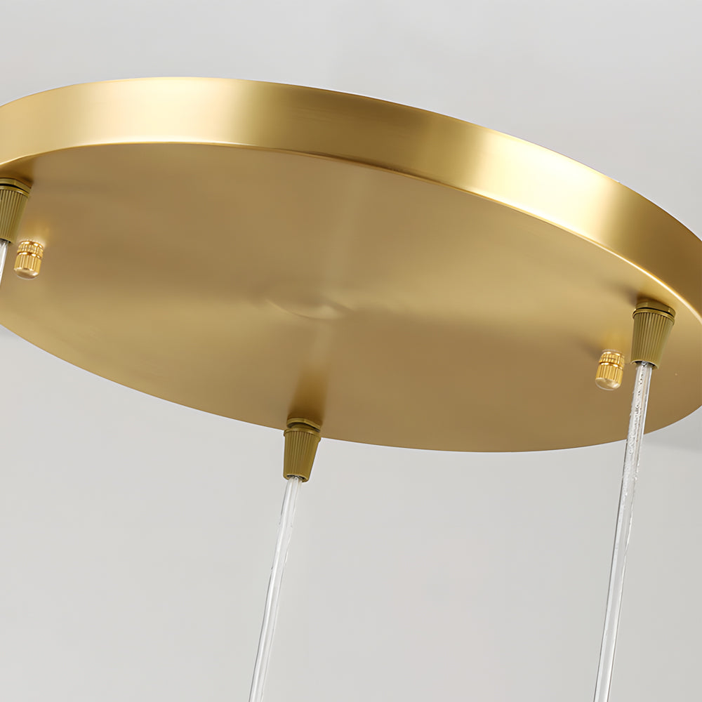 Modern 1 3 Light White Glass Globe Island Pendant Light In Gold Finish