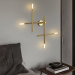 Modern LED Wall Sconce with Artistic Iron and Acrylic Design