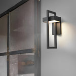 Rectangular Black Outdoor Wall Lamp Ha077342