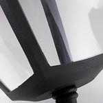 1 Light Black Solar Powered Porch Sconce Led Outdoor Wall Light
