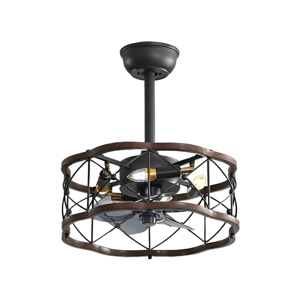 Retro Led Bladeless Ceiling Fans With Remote Ha084443