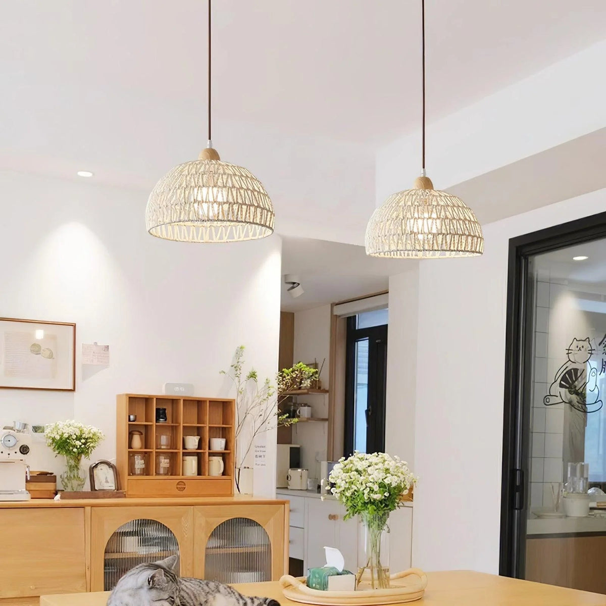 Arco Rattan Pendant Ligh