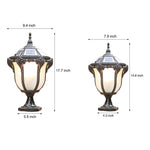 14 6 17 7 Inch H Black Bronze Solar Led Outdoor Pier Mount Light