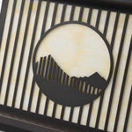 Retro Mountain Scenery Solar Pillar Lamp Ha080741