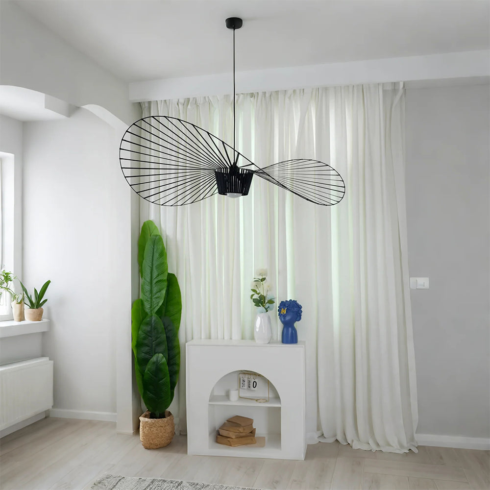 Modern Simple Fabric Hat Shape Pendant Light