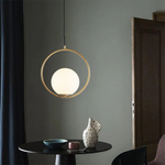 Modern Frosted Glass Ball Chandelier