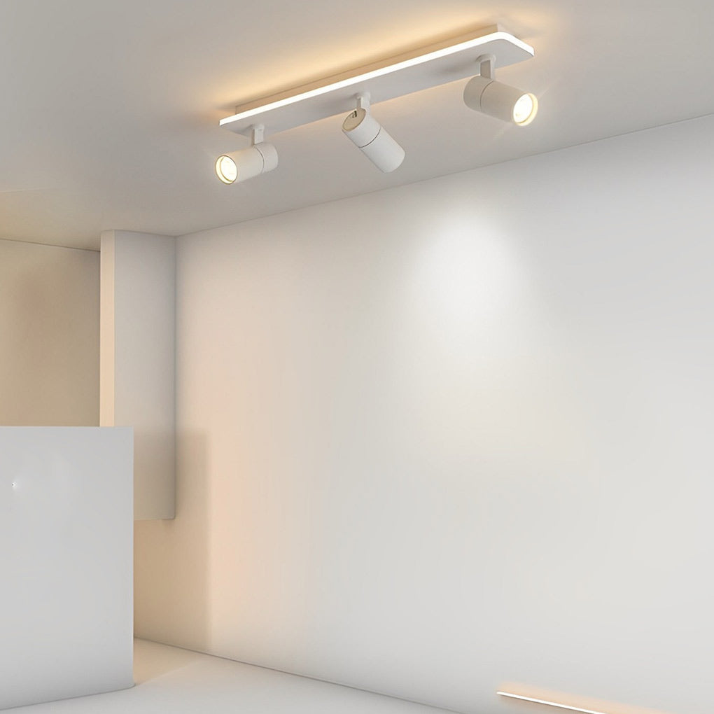 Recessed Adjustable LED Spotlight Fixture, Modern Aluminum Trim