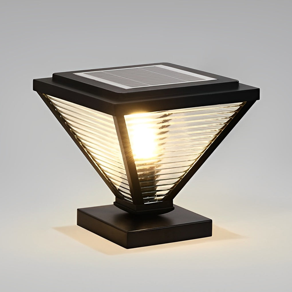 Geometric Shape Solar Fence Post Lights Li002413