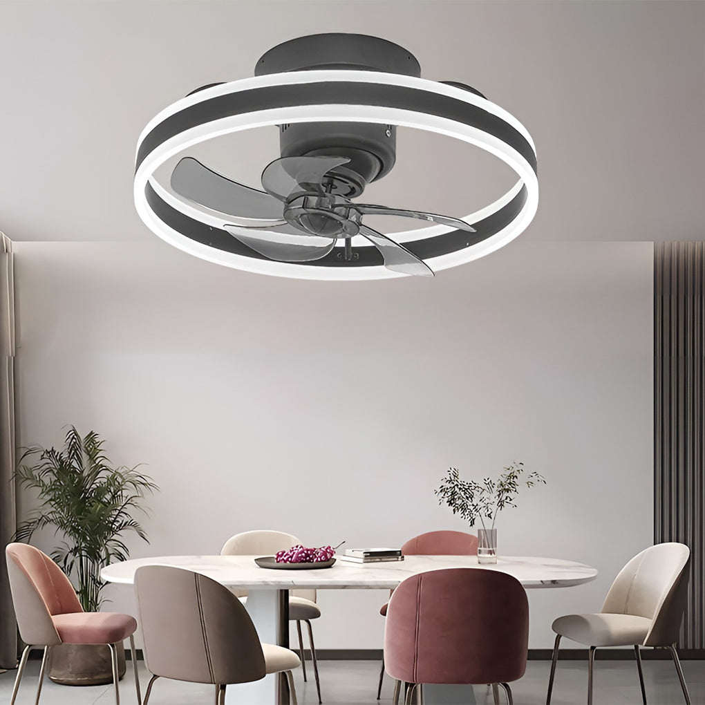 Round Stepless Dimming Modern Ceiling Fan Li001946
