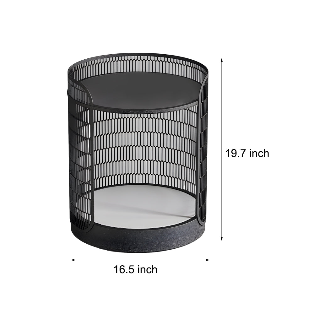 19 Inch Led Open Mesh Outdoor Floor Lamp With Table