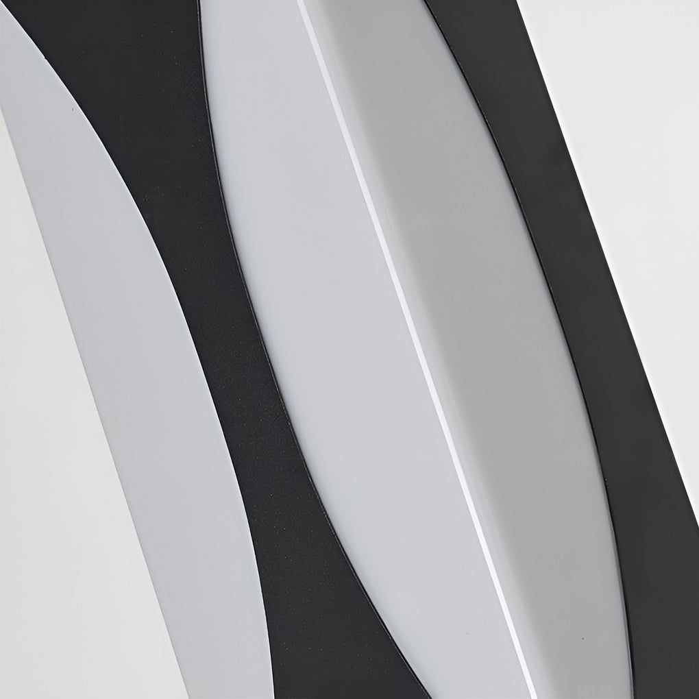 Modern Outdoor Wall Sconce in Black Stainless Steel with LED Illumination