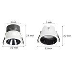 3 2 Inch 10W Regressed Round Recessed Led Ceiling Downlight