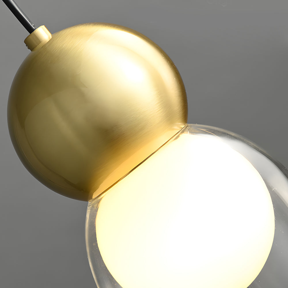 Glass Gourd Creative 3 Step Dimming Copper Luxury Modern Pendant Lights Li002741