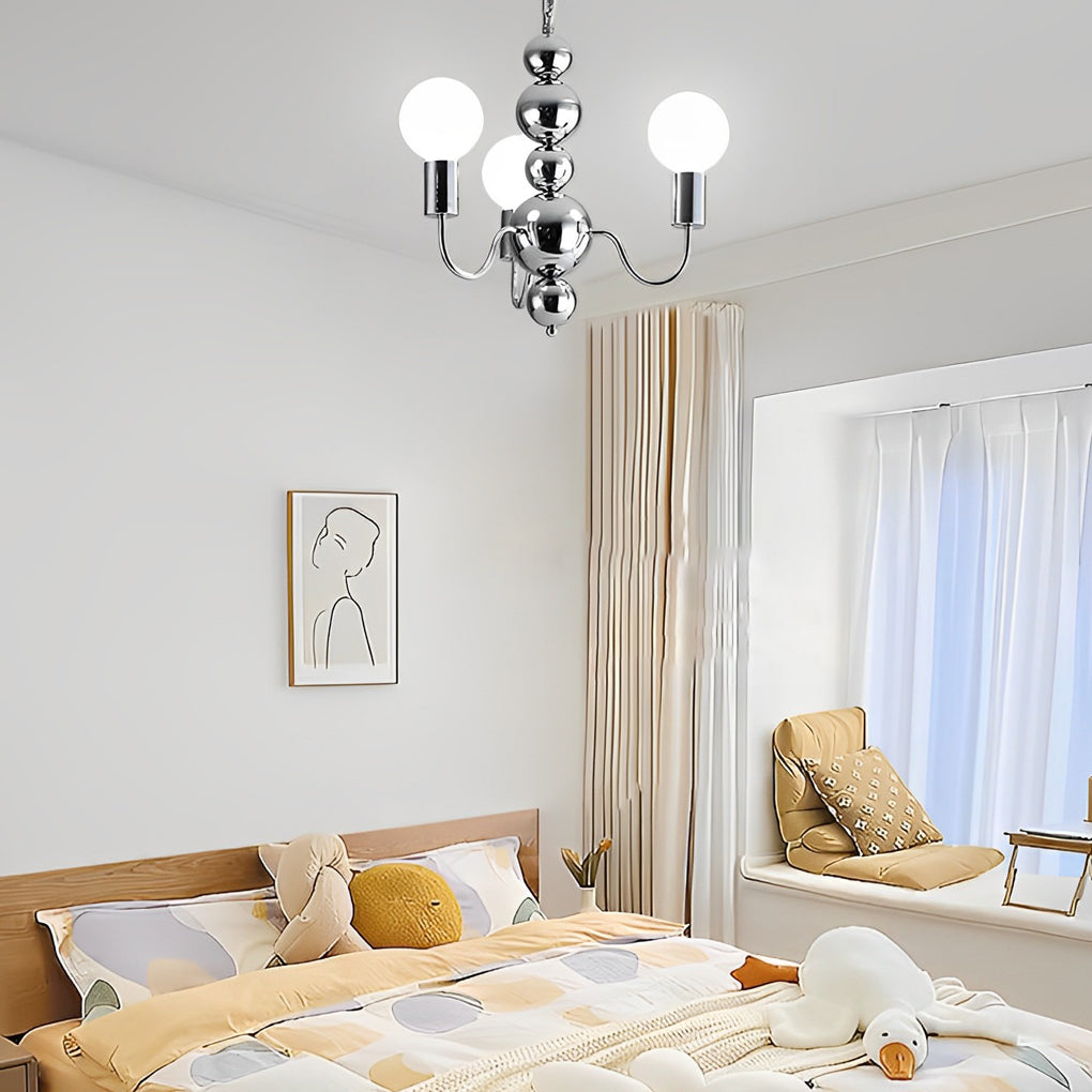 Aurelia Glass Globe Chandelier — Modern French Minimalist Pendant Light